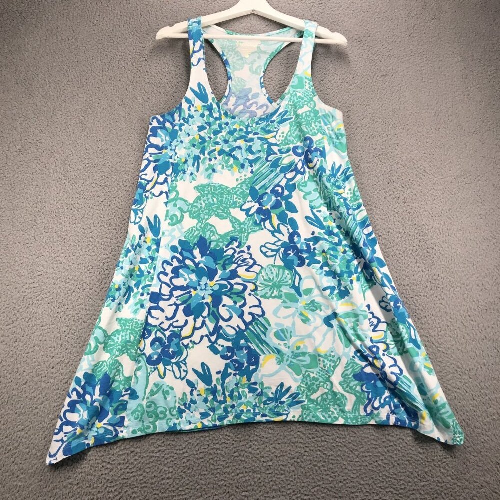 LILLY PULITZER Dress Womens MEDIUM In a Pinch‎ Monterey Pima Cotton Halter Tank